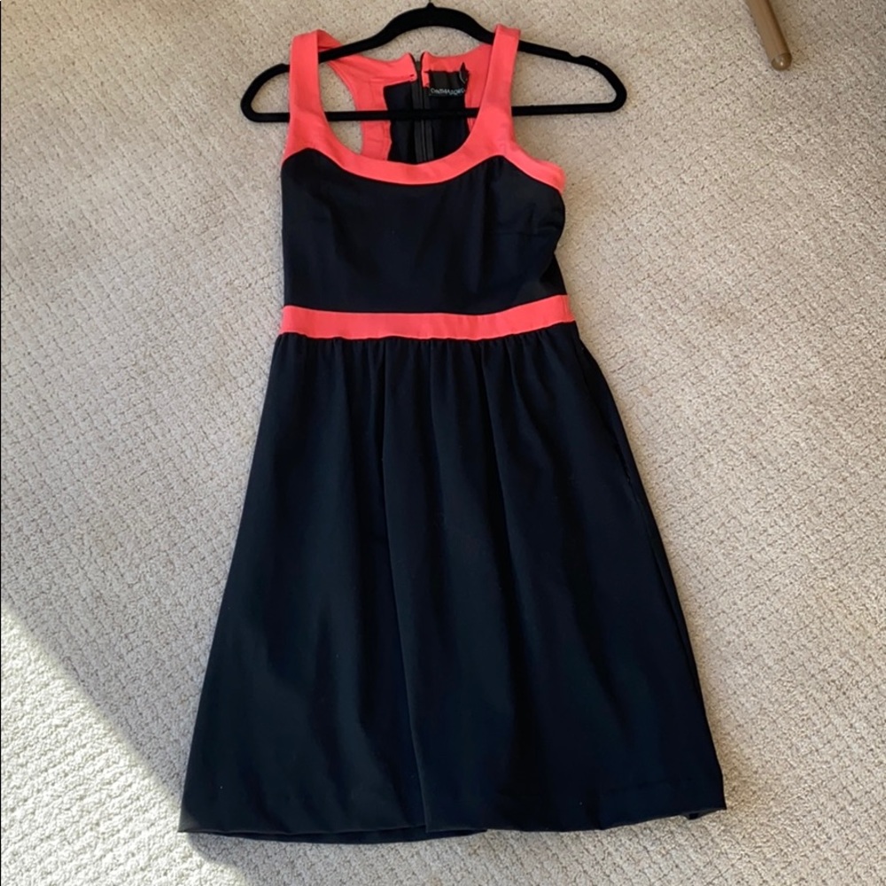Cynthia rowley dress, size small, black, coral